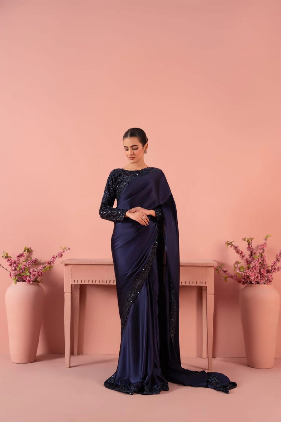 Silk Saree STITCHED ( Blue )