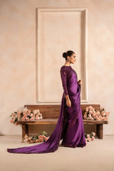 Silk Saree STITCHED ( Purple )