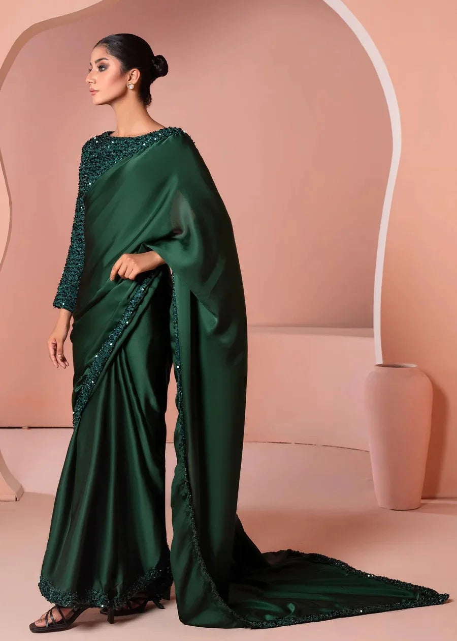 Silk Saree STITCHED ( Green )