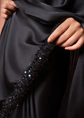 Silk Saree STITCHED ( Black )